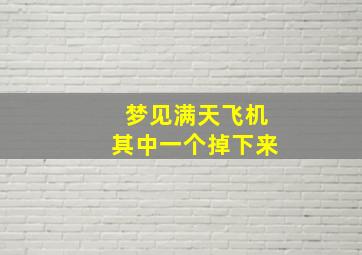 梦见满天飞机其中一个掉下来