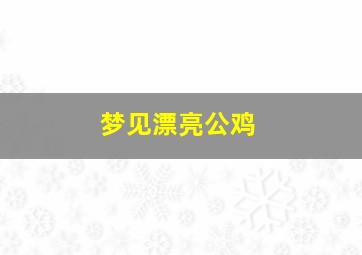 梦见漂亮公鸡