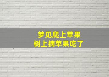 梦见爬上苹果树上摘苹果吃了