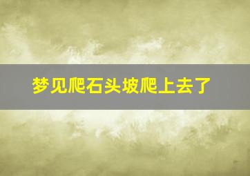 梦见爬石头坡爬上去了