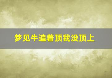 梦见牛追着顶我没顶上