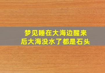 梦见睡在大海边醒来后大海没水了都是石头