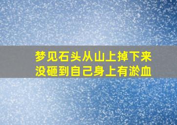 梦见石头从山上掉下来没砸到自己身上有淤血