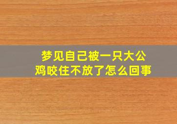 梦见自己被一只大公鸡咬住不放了怎么回事