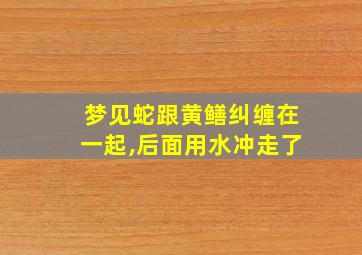 梦见蛇跟黄鳝纠缠在一起,后面用水冲走了