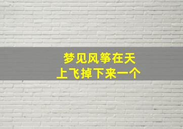 梦见风筝在天上飞掉下来一个