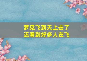 梦见飞到天上去了还看到好多人在飞