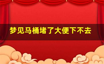 梦见马桶堵了大便下不去