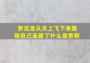 梦见龙从天上飞下来围绕自己走路了什么意思啊