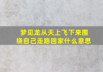 梦见龙从天上飞下来围绕自己走路回家什么意思