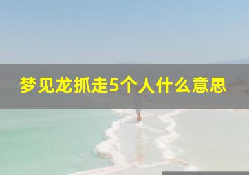 梦见龙抓走5个人什么意思