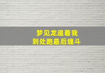 梦见龙追着我到处跑最后缠斗