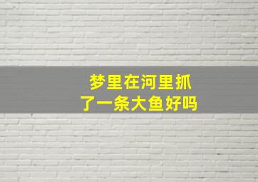 梦里在河里抓了一条大鱼好吗