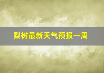 梨树最新天气预报一周