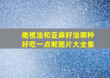 橄榄油和亚麻籽油哪种好吃一点呢图片大全集