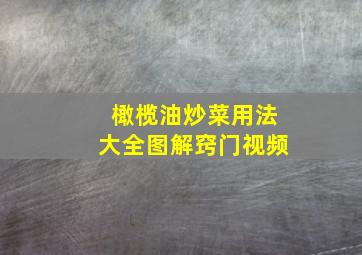 橄榄油炒菜用法大全图解窍门视频