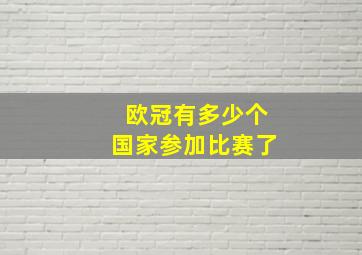 欧冠有多少个国家参加比赛了