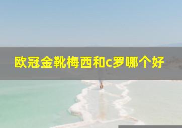 欧冠金靴梅西和c罗哪个好