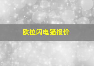 欧拉闪电猫报价