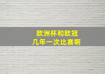 欧洲杯和欧冠几年一次比赛啊