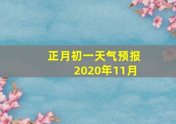 正月初一天气预报2020年11月