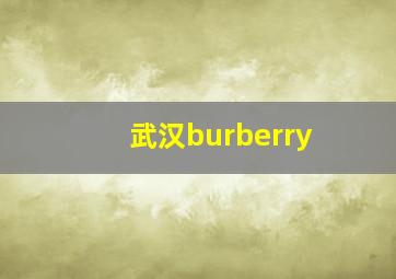 武汉burberry