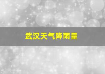 武汉天气降雨量