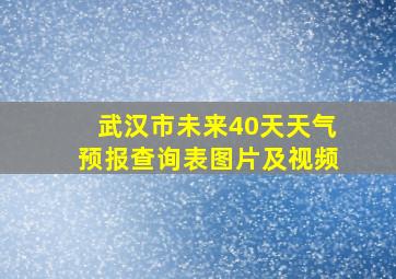 武汉市未来40天天气预报查询表图片及视频