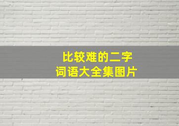 比较难的二字词语大全集图片