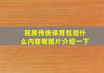 民族传统体育包括什么内容呢图片介绍一下