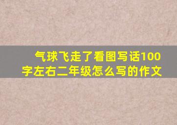 气球飞走了看图写话100字左右二年级怎么写的作文