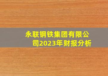 永联钢铁集团有限公司2023年财报分析