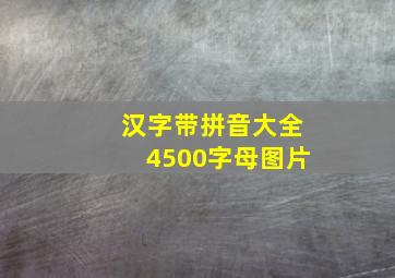 汉字带拼音大全4500字母图片