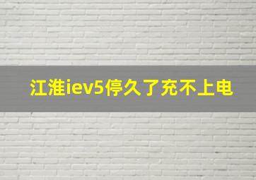 江淮iev5停久了充不上电