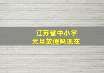 江苏省中小学元旦放假吗现在