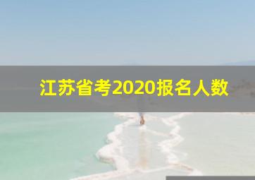 江苏省考2020报名人数