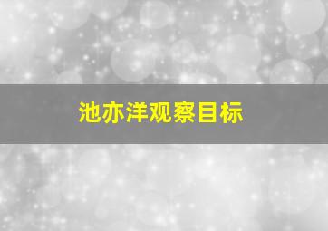 池亦洋观察目标