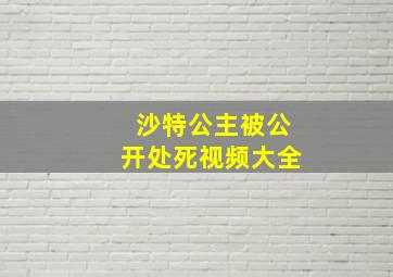 沙特公主被公开处死视频大全