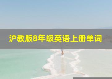 沪教版8年级英语上册单词