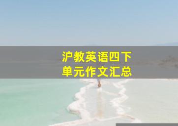 沪教英语四下单元作文汇总