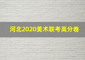 河北2020美术联考高分卷