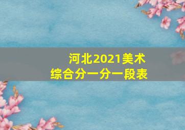 河北2021美术综合分一分一段表