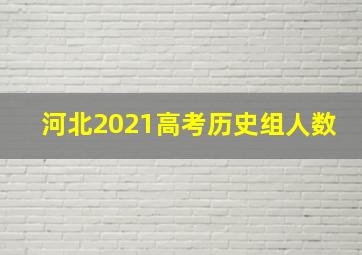 河北2021高考历史组人数