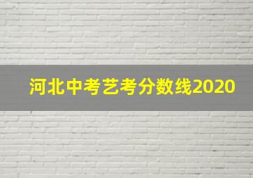 河北中考艺考分数线2020