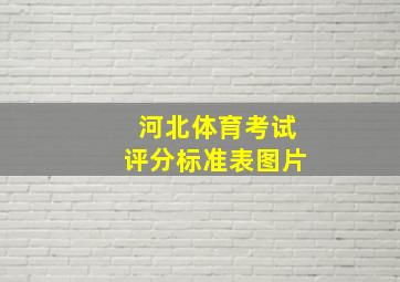 河北体育考试评分标准表图片