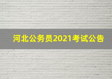 河北公务员2021考试公告