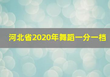 河北省2020年舞蹈一分一档