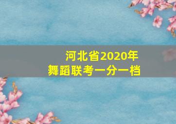 河北省2020年舞蹈联考一分一档