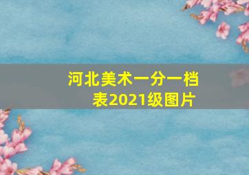 河北美术一分一档表2021级图片