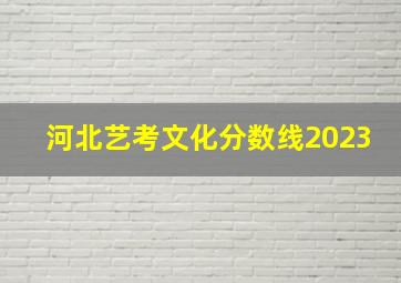 河北艺考文化分数线2023